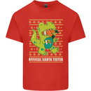 Christmas Official Santa T-Rex Dinosaur Kids T-Shirt Childrens Red