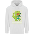 Christmas Official Santa T-Rex Dinosaur Mens 80% Cotton Hoodie White