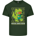 Christmas Official Santa T-Rex Dinosaur Mens Cotton T-Shirt Tee Top Forest Green