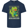 Christmas Official Santa T-Rex Dinosaur Mens Cotton T-Shirt Tee Top Navy Blue