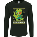Christmas Official Santa T-Rex Dinosaur Mens Long Sleeve T-Shirt Black