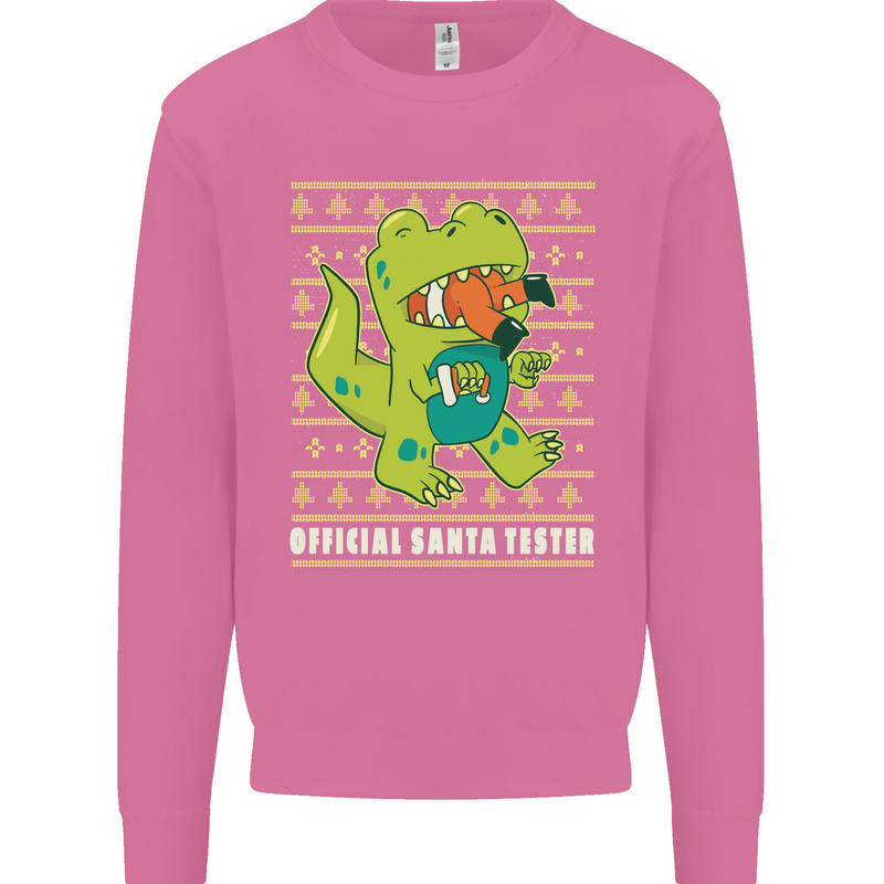 Christmas Official Santa T-Rex Dinosaur Mens Sweatshirt Jumper Azalea