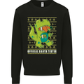 Christmas Official Santa T-Rex Dinosaur Mens Sweatshirt Jumper Black