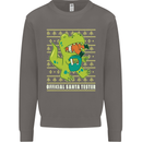 Christmas Official Santa T-Rex Dinosaur Mens Sweatshirt Jumper Charcoal