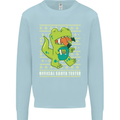 Christmas Official Santa T-Rex Dinosaur Mens Sweatshirt Jumper Light Blue