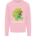 Christmas Official Santa T-Rex Dinosaur Mens Sweatshirt Jumper Light Pink