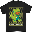 Christmas Official Santa T-Rex Dinosaur Mens T-Shirt Cotton Gildan Black