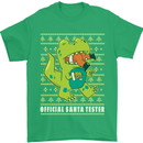 Christmas Official Santa T-Rex Dinosaur Mens T-Shirt Cotton Gildan Irish Green