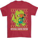 Christmas Official Santa T-Rex Dinosaur Mens T-Shirt Cotton Gildan Red