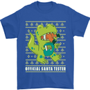 Christmas Official Santa T-Rex Dinosaur Mens T-Shirt Cotton Gildan Royal Blue