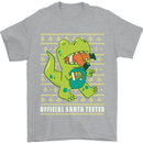 Christmas Official Santa T-Rex Dinosaur Mens T-Shirt Cotton Gildan Sports Grey