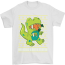 Christmas Official Santa T-Rex Dinosaur Mens T-Shirt Cotton Gildan White