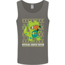 Christmas Official Santa T-Rex Dinosaur Mens Vest Tank Top Charcoal