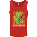 Christmas Official Santa T-Rex Dinosaur Mens Vest Tank Top Red