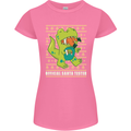 Christmas Official Santa T-Rex Dinosaur Womens Petite Cut T-Shirt Azalea