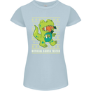 Christmas Official Santa T-Rex Dinosaur Womens Petite Cut T-Shirt Light Blue