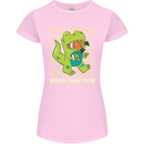Christmas Official Santa T-Rex Dinosaur Womens Petite Cut T-Shirt Light Pink