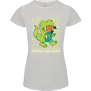 Christmas Official Santa T-Rex Dinosaur Womens Petite Cut T-Shirt Sports Grey