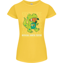 Christmas Official Santa T-Rex Dinosaur Womens Petite Cut T-Shirt Yellow