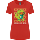 Christmas Official Santa T-Rex Dinosaur Womens Wider Cut T-Shirt Red