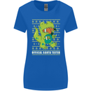 Christmas Official Santa T-Rex Dinosaur Womens Wider Cut T-Shirt Royal Blue