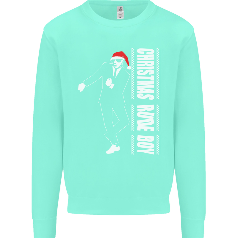 Christmas Original Rude Boy 2Tone 2 Tone Kids Sweatshirt Jumper Peppermint