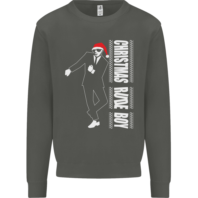 Christmas Original Rude Boy 2Tone 2 Tone Kids Sweatshirt Jumper Storm Grey
