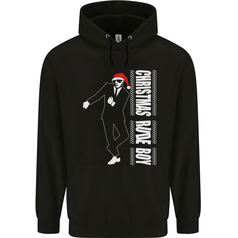Christmas Original Rude Boy 2Tone 2 Tone Mens 80% Cotton Hoodie Black