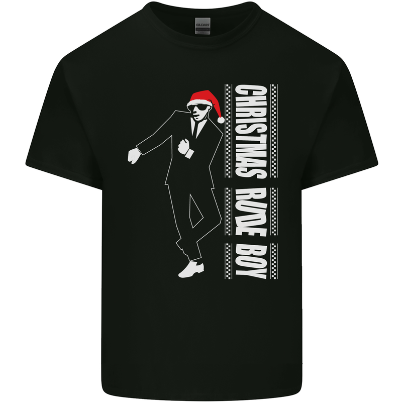 Christmas Original Rude Boy 2Tone 2 Tone Mens Cotton T-Shirt Tee Top Black