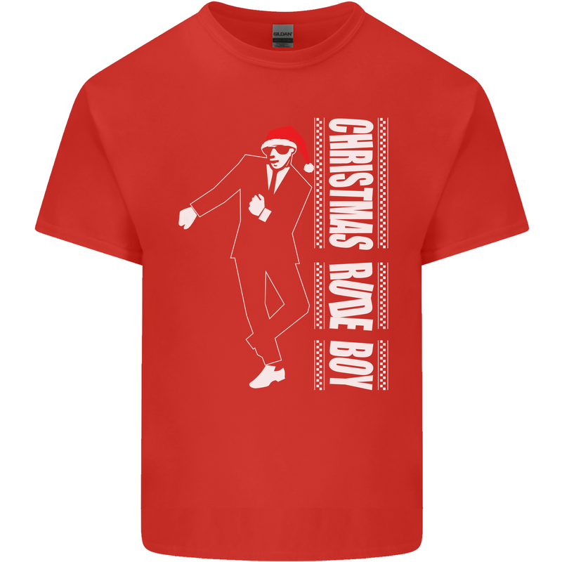 Christmas Original Rude Boy 2Tone 2 Tone Mens Cotton T-Shirt Tee Top Red