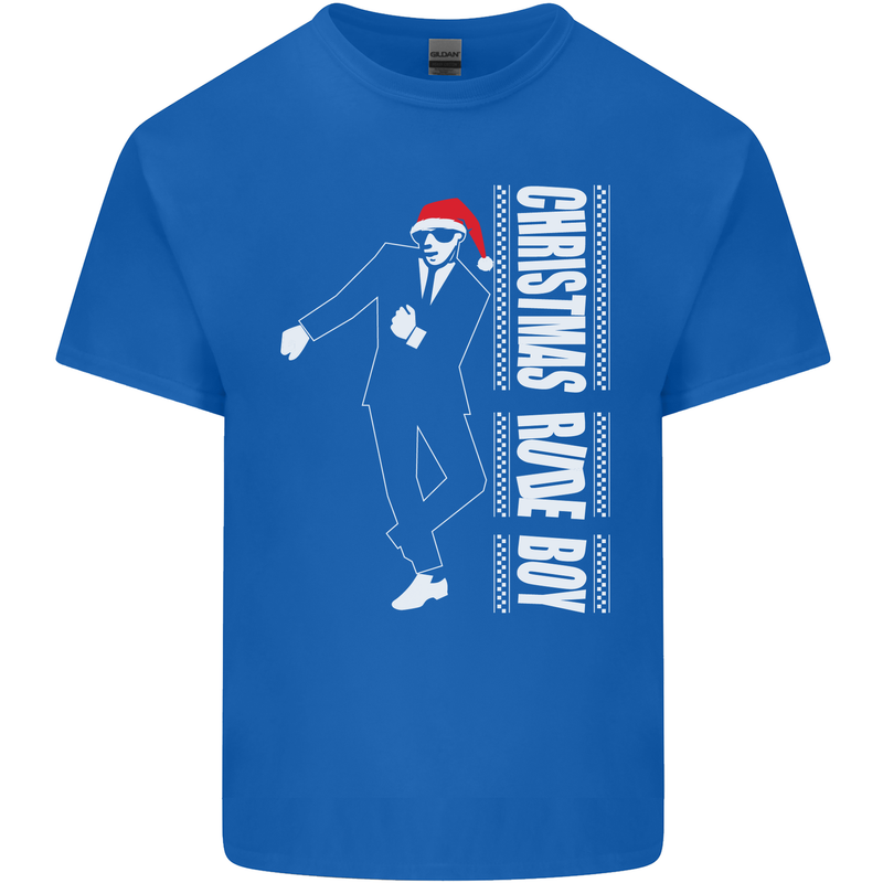 Christmas Original Rude Boy 2Tone 2 Tone Mens Cotton T-Shirt Tee Top Royal Blue