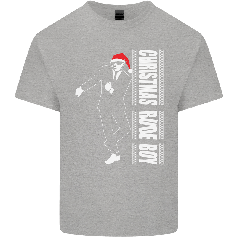 Christmas Original Rude Boy 2Tone 2 Tone Mens Cotton T-Shirt Tee Top Sports Grey