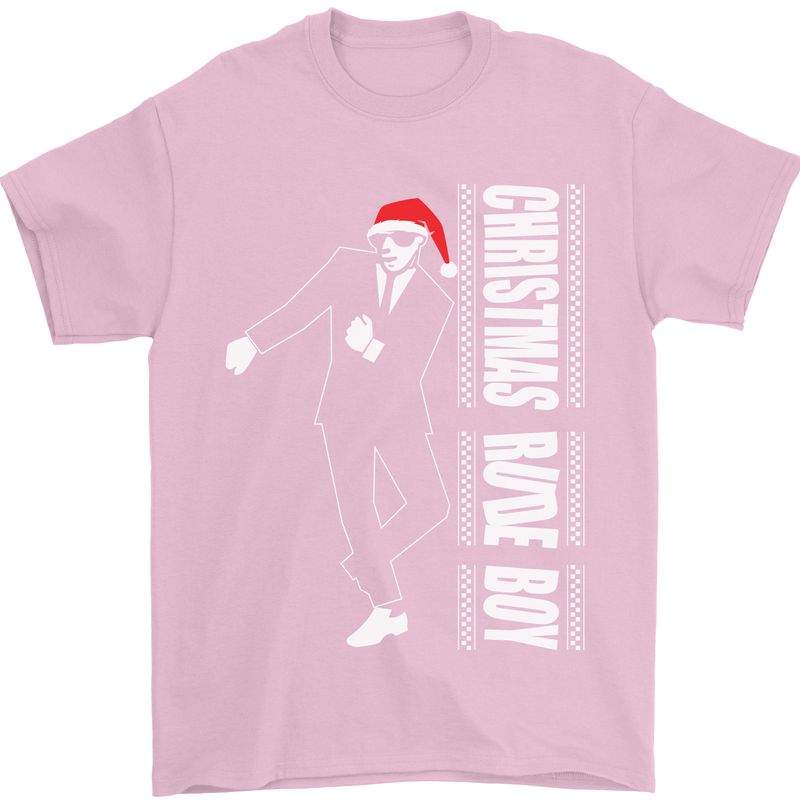 Christmas Original Rude Boy 2Tone 2 Tone Mens T-Shirt Cotton Gildan Light Pink