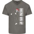 Christmas Original Rude Boy 2Tone 2 Tone Mens V-Neck Cotton T-Shirt Charcoal