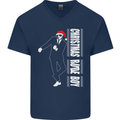 Christmas Original Rude Boy 2Tone 2 Tone Mens V-Neck Cotton T-Shirt Navy Blue