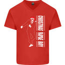Christmas Original Rude Boy 2Tone 2 Tone Mens V-Neck Cotton T-Shirt Red