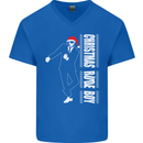 Christmas Original Rude Boy 2Tone 2 Tone Mens V-Neck Cotton T-Shirt Royal Blue