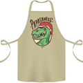 Christmas Papasaurus T-Rex Dinosaur Cotton Apron 100% Organic Khaki