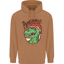 Christmas Papasaurus T-Rex Dinosaur Mens 80% Cotton Hoodie Caramel Latte