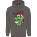 Christmas Papasaurus T-Rex Dinosaur Mens 80% Cotton Hoodie Charcoal