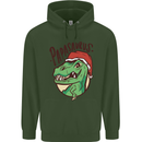 Christmas Papasaurus T-Rex Dinosaur Mens 80% Cotton Hoodie Forest Green