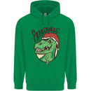 Christmas Papasaurus T-Rex Dinosaur Mens 80% Cotton Hoodie Irish Green