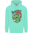 Christmas Papasaurus T-Rex Dinosaur Mens 80% Cotton Hoodie Peppermint
