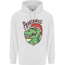 Christmas Papasaurus T-Rex Dinosaur Mens 80% Cotton Hoodie White