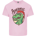 Christmas Papasaurus T-Rex Dinosaur Mens Cotton T-Shirt Tee Top Light Pink
