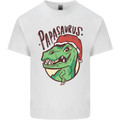 Christmas Papasaurus T-Rex Dinosaur Mens Cotton T-Shirt Tee Top White