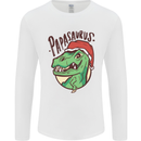 Christmas Papasaurus T-Rex Dinosaur Mens Long Sleeve T-Shirt White