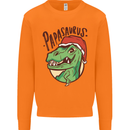 Christmas Papasaurus T-Rex Dinosaur Mens Sweatshirt Jumper Orange