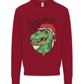 Christmas Papasaurus T-Rex Dinosaur Mens Sweatshirt Jumper Red