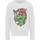 Christmas Papasaurus T-Rex Dinosaur Mens Sweatshirt Jumper White